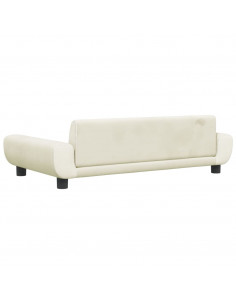 Divano per Bambini Crema 100x54x33 cm in Velluto