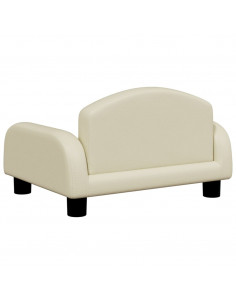 Divano per Bambini Crema 50x40x30 cm in Similpelle