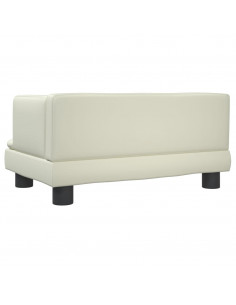 Divano per Bambini Crema 60x40x30 cm in Similpelle