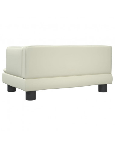 Divano per Bambini Crema 60x40x30 cm in Similpelle