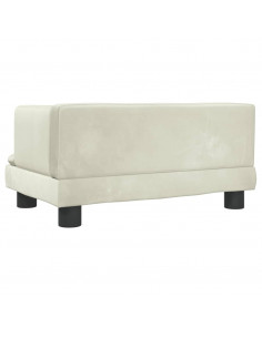 Divano per Bambini Crema 60x40x30 cm in Velluto