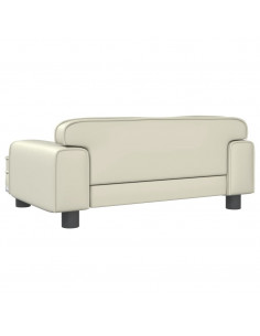 Divano per Bambini Crema 70x45x30 cm in Similpelle