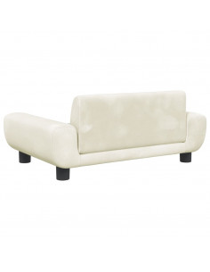 Divano per Bambini Crema 70x45x33 cm in Velluto