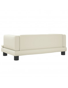Divano per Bambini Crema 80x45x30 cm in Similpelle