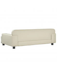 Divano per Bambini Crema 90x53x30 cm in Similpelle