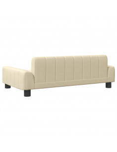 Divano per Bambini Crema 90x53x30 cm in Tessuto