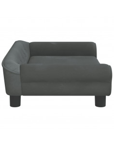 Divano per Bambini Grigio Scuro 70x45x26 cm in Velluto