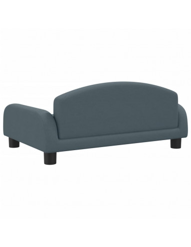 Divano per Bambini Grigio Scuro 70x45x30 cm in Tessuto