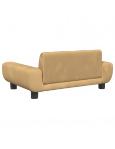 Divano per Bambini Marrone 70x45x33 cm in Velluto