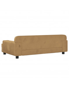 Divano per Bambini Marrone 90x53x30 cm in Velluto