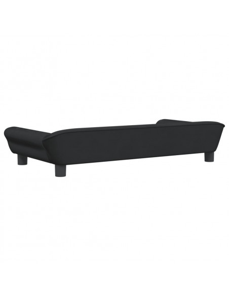 Divano per Bambini Nero 100x50x26 cm in Velluto