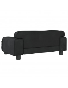 Divano per Bambini Nero 70x45x30 cm in Velluto