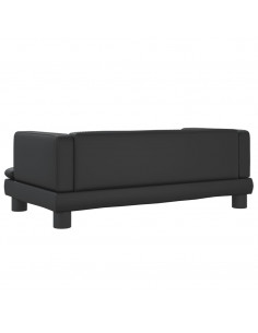Divano per Bambini Nero 80x45x30 cm in Similpelle