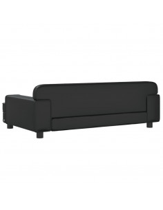 Divano per Bambini Nero 90x53x30 cm in Similpelle