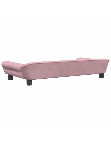Divano per Bambini Rosa 100x50x26 cm in Velluto