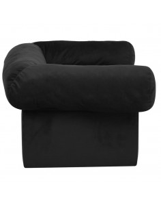 Divano per Cani con Cassetto Nero 75x50x38 cm in Peluche