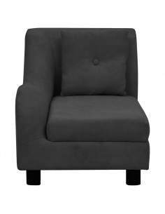 Divano per Cani con Cuscino Nero 83x44x44 cm in Peluche