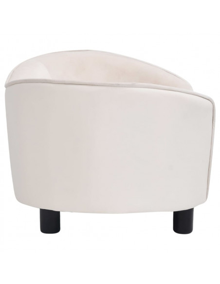 Divano per Cani Crema 69x49x40 cm in Peluche e Similpelle