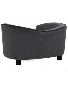 Divano per Cani Grigio Scuro 69x49x40 cm in Peluche