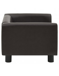 Divano per Cani Marrone 60x43x30 cm in Peluche e Similpelle