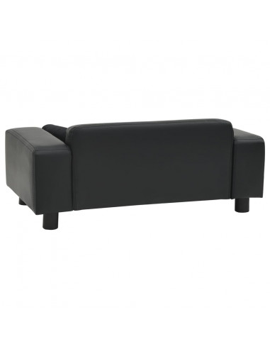 Divano per Cani Nero 81x43x31 cm in Peluche e Similpelle