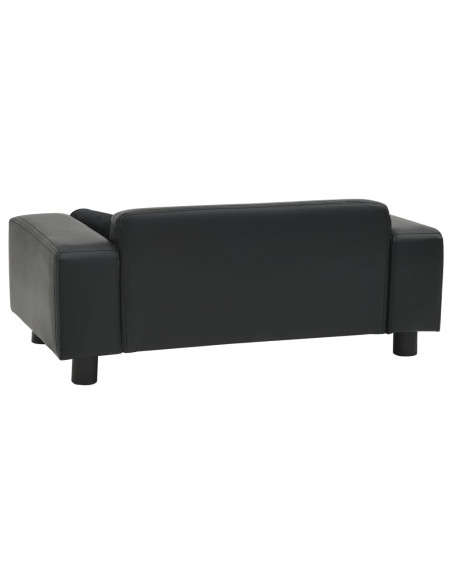Divano per Cani Nero 81x43x31 cm in Peluche e Similpelle
