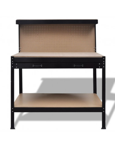 Banco da Lavoro con Pannello Forato e Cassetto