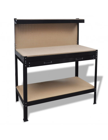 Banco da Lavoro con Pannello Forato e Cassetto