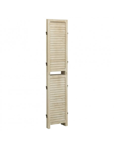 Divisorio a 3 Pannelli 105 x 165 cm Legno Massello di Paulownia