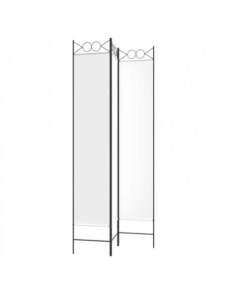 Divisorio a 3 Pannelli bianco 120x220 cm in Tessuto