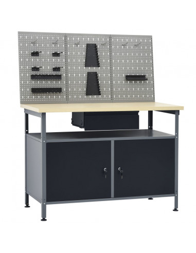 Banco da Lavoro con 3 Pannelli a Parete