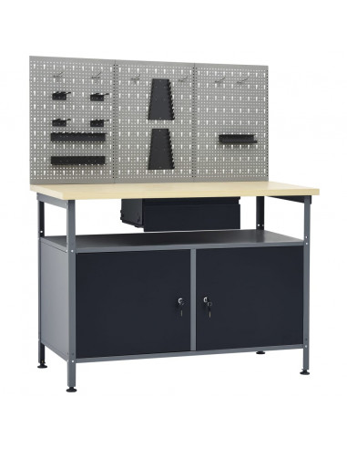 Banco da Lavoro con 3 Pannelli a Parete