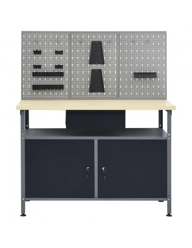 Banco da Lavoro con 3 Pannelli a Parete