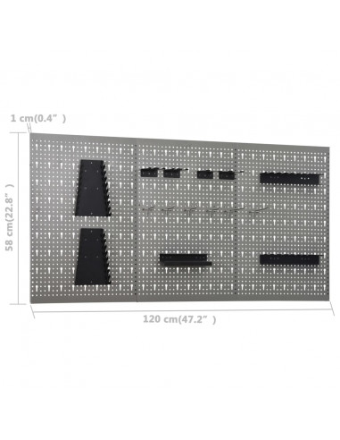 Banco da Lavoro con 3 Pannelli a Parete