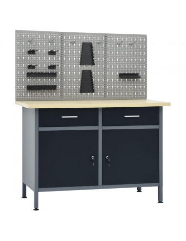 Banco da Lavoro con 3 Pannelli a Parete