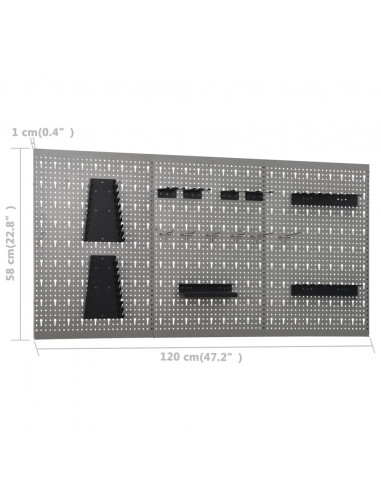 Banco da Lavoro con 3 Pannelli a Parete