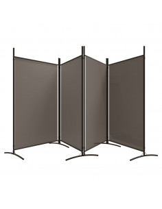 Divisorio a 4 Pannelli Antracite 346x180 cm Tessuto