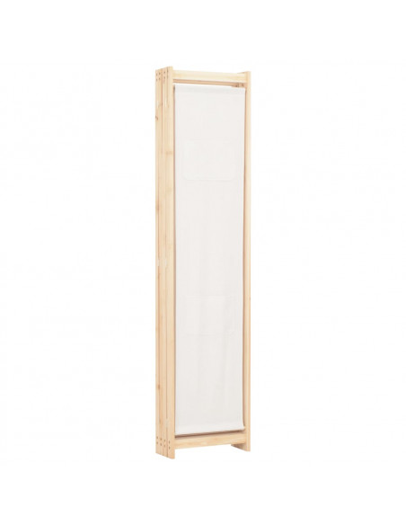 Divisorio a 4 Pannelli Crema 160x170x4 cm in Tessuto