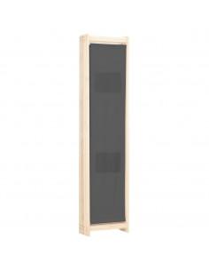 Divisorio a 5 Pannelli Grigio 200x170x4 cm in Tessuto