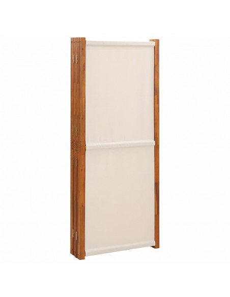 Divisorio a 6 Pannelli Bianco Crema 420x180 cm