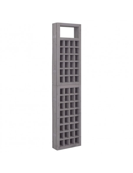 Divisorio a 6 Pannelli in Legno di Abete Grigio 242,5x180 cm