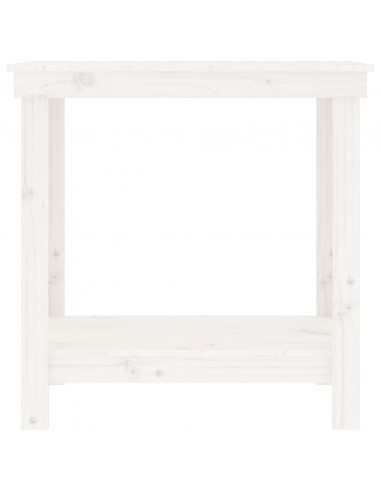 Banco da Lavoro Bianco 80x50x80 cm in Legno Massello di Pino