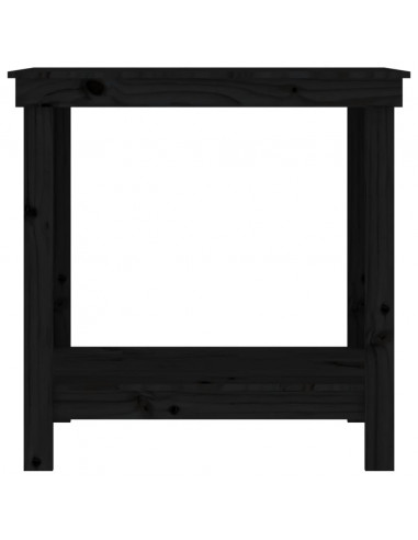 Banco da Lavoro Nero 80x50x80 cm in Legno Massello di Pino