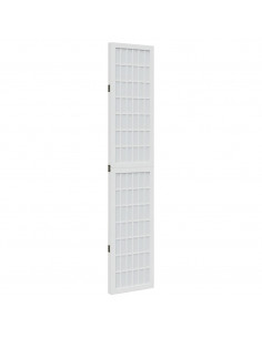 Divisorio Ambienti 3Pannelli Bianco Legno Massello di Paulownia