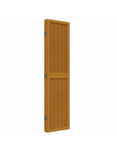 Divisorio Ambienti 5 Pannelli Marrone Legno Massello Paulownia