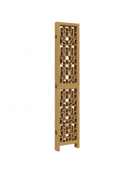 Divisorio Ambienti 6 Pannelli Marrone Legno Massello Paulownia