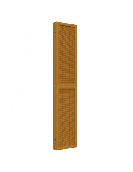 Divisorio Ambienti 6 Pannelli Marrone Legno Massello Paulownia