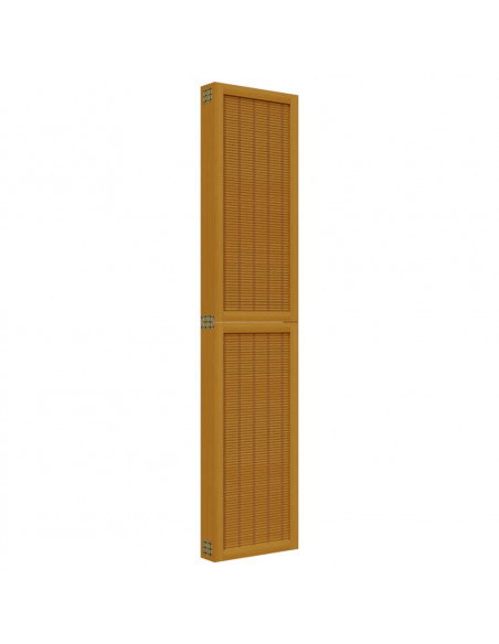 Divisorio Ambienti 6 Pannelli Marrone Legno Massello Paulownia