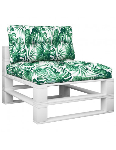 Cuscini per Pallet 2 pz Motivo a Foglie Tessuto