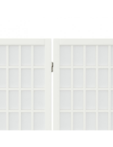 Divisorio Pieghevole 6 Pannelli Stile Giapponese 240x170 Bianco